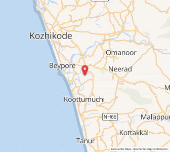 Map of Chelambra, Kerala