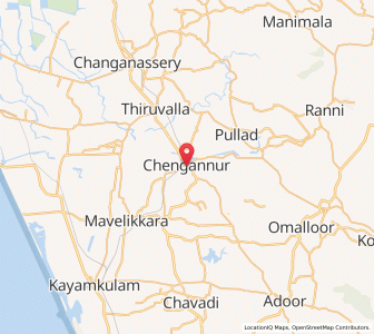 Map of Chengannur, Kerala