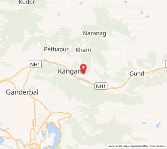 Map of Cherawan, Kashmir