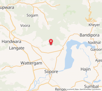 Map of Cherhar, Kashmir