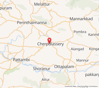 Map of Cherpulassery, Kerala