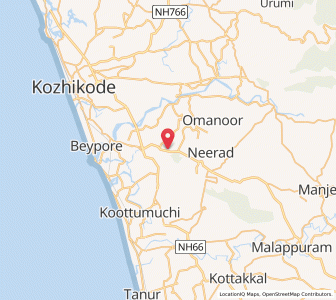 Map of Cherukavu, Kerala