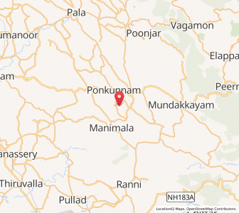 Map of Cheruvalli, Kerala