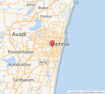 Map of Chetput, Tamil Nadu