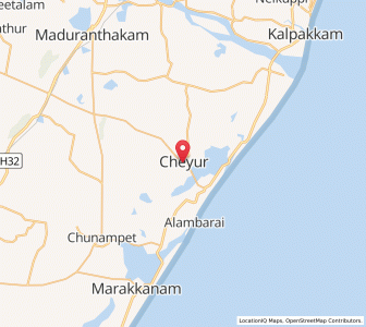 Map of Cheyyur, Tamil Nadu