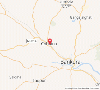 Map of Chhatna, West Bengal
