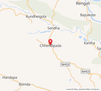 Map of Chhendipada, Odisha