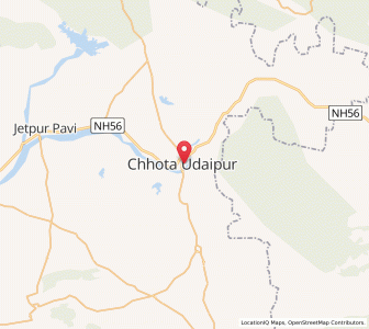 Map of Chhota Udepur, Gujarat