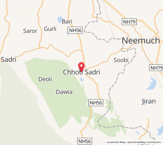 Map of Chhoti Sadri, Rajasthan