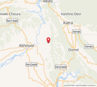 Map of Chhowah, Kashmir