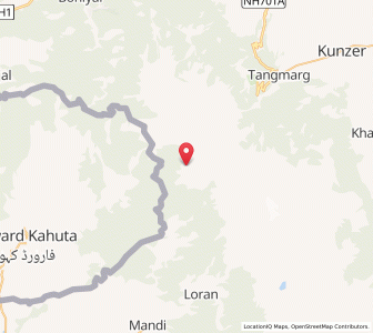 Map of Chhungar, Kashmir
