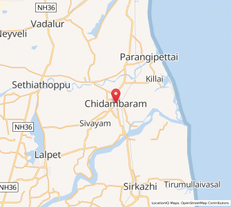 Map of Chidambaram, Tamil Nadu
