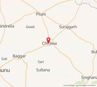 Map of Chidawa, Rajasthan