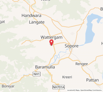 Map of Chijaham, Kashmir