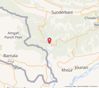 Map of Chileal, Kashmir
