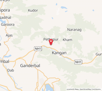 Map of Chinar, Kashmir