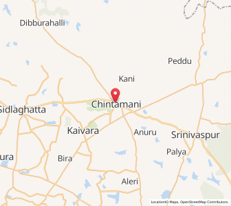 Map of Chintamani, Karnataka