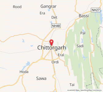 Map of Chittaurgarh, Rajasthan