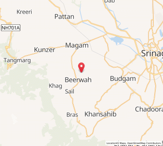 Map of Chiuyadara, Kashmir