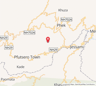 Map of Chizami, Nagaland