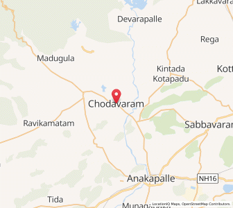 Map of Chodavaram, Andhra Pradesh