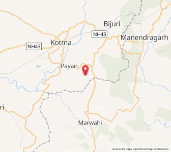 Map of Chokan, Madhya Pradesh