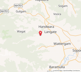 Map of Chontipura, Kashmir