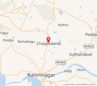 Map of Chopadandi, Andhra Pradesh