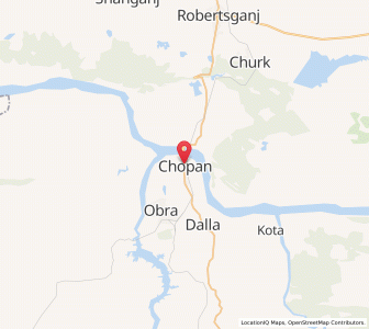Map of Chopan, Uttar Pradesh