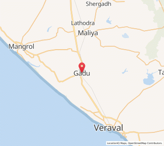 Map of Chorwad, Gujarat