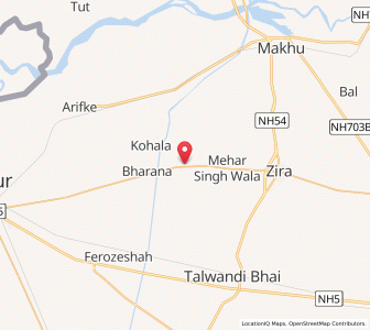 Map of Chuchakwind, Punjab