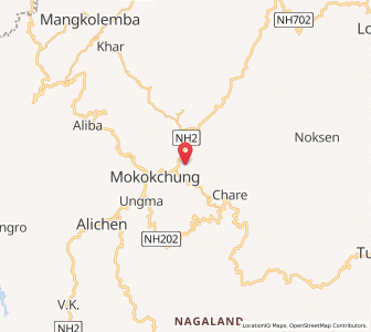 Map of Chuchu Yimbang, Nagaland