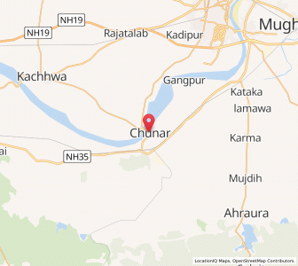 Map of Chunar, Uttar Pradesh