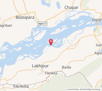 Map of Chunari, Assam