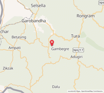 Map of Churabudigiri, Meghalaya