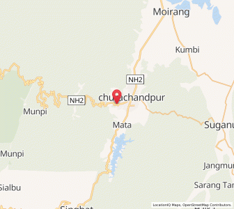 Map of Churachandpur, Manipur