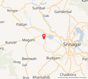 Map of Churpura, Kashmir