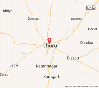 Map of Churu, Rajasthan