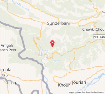 Map of Churuan, Kashmir