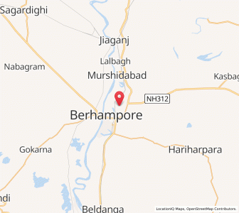 Map of Cossimbazar, West Bengal