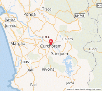Map of Curchorem, Goa