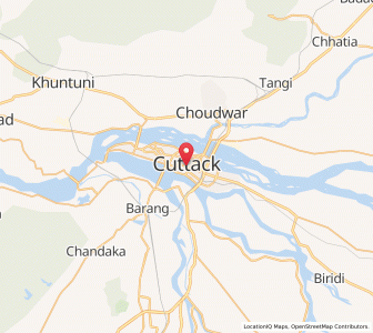 Map of Cuttack, Odisha