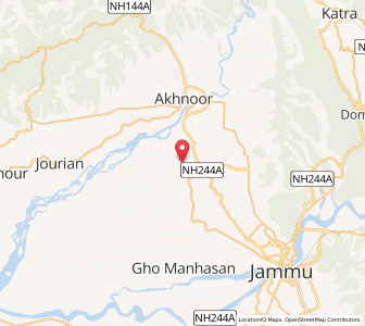 Map of Dab Karm Din, Kashmir