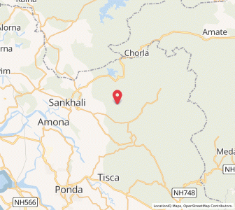 Map of Dabem, Goa