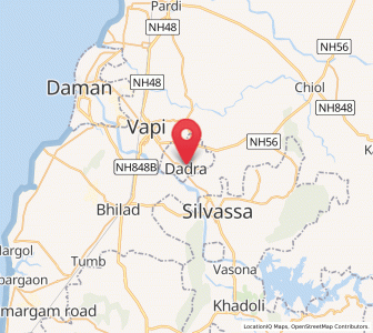 Map of Dadra, Dadra and Nagar Haveli
