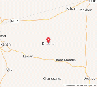 Map of Dadu, Rajasthan