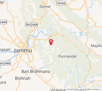 Map of Dagher, Kashmir