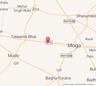 Map of Dagru, Punjab