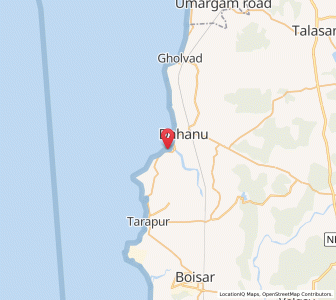 Map of Dahanu, Maharashtra