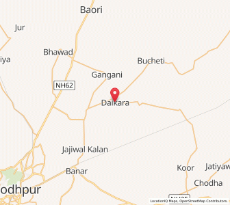 Map of Daikra, Rajasthan
